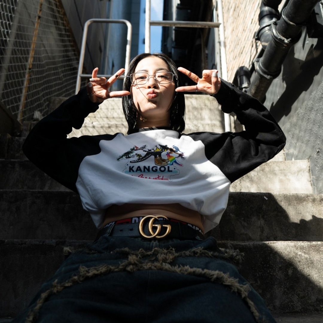 YUMERI x KBコラボ 【2点限定】リメイク ラグランロングTシャツ