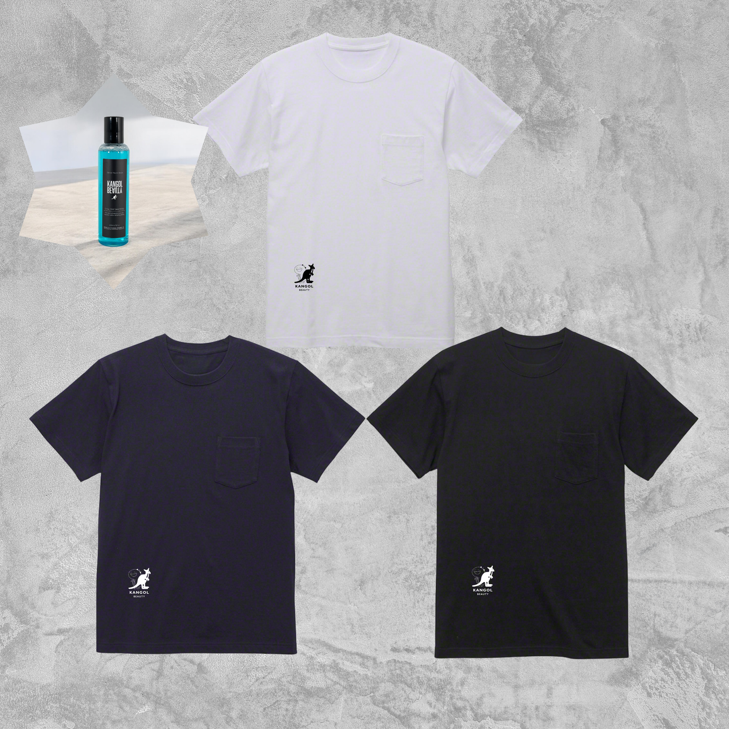 世界のモネ×KB ポケット付きTシャツ+チルミントシャンプーセット