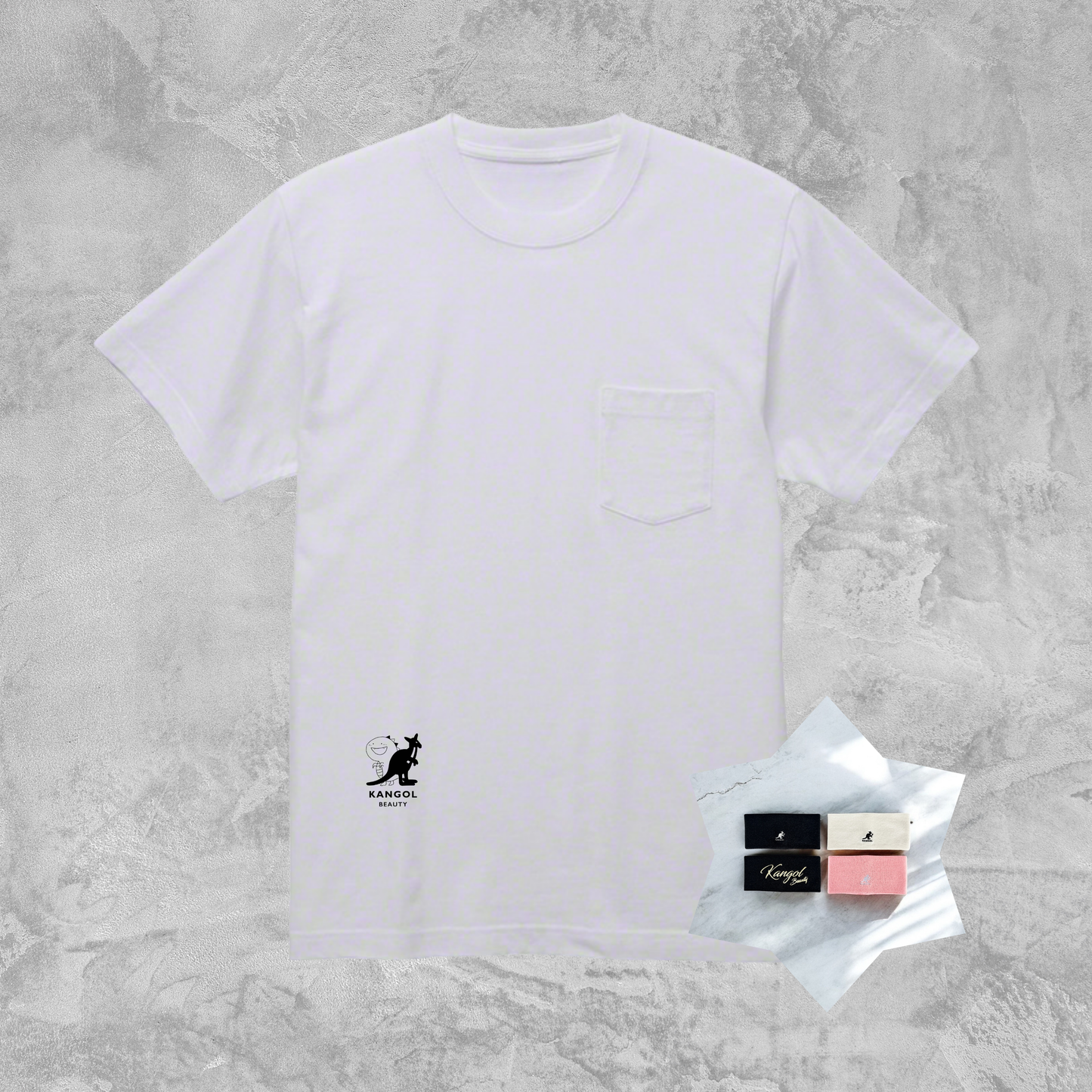 世界のモネ×KB ポケット付きTシャツ+ヘアバンドセット