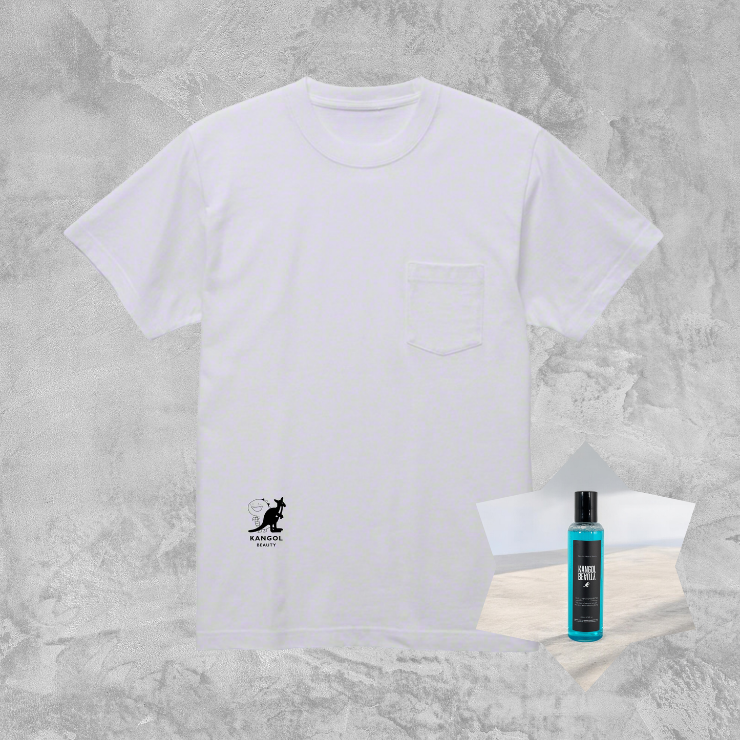 世界のモネ×KB ポケット付きTシャツ+チルミントシャンプーセット