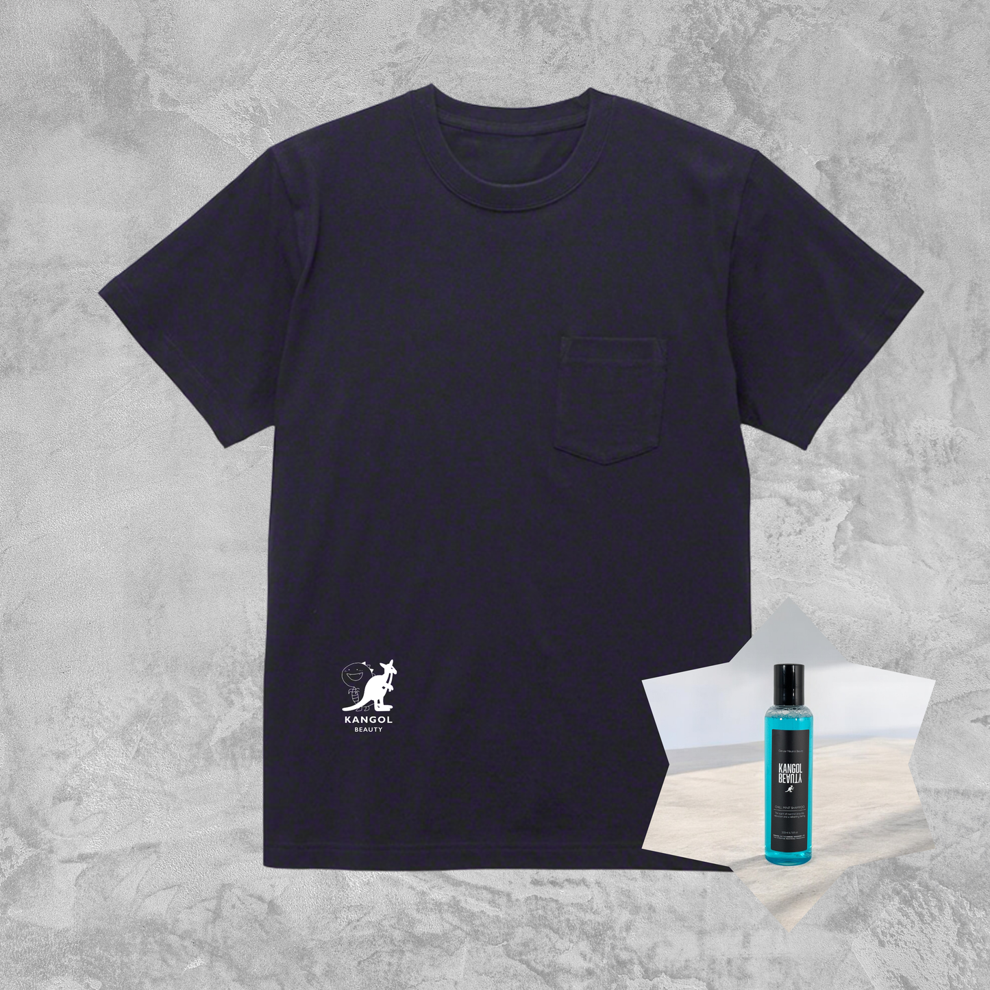 世界のモネ×KB ポケット付きTシャツ+チルミントシャンプーセット