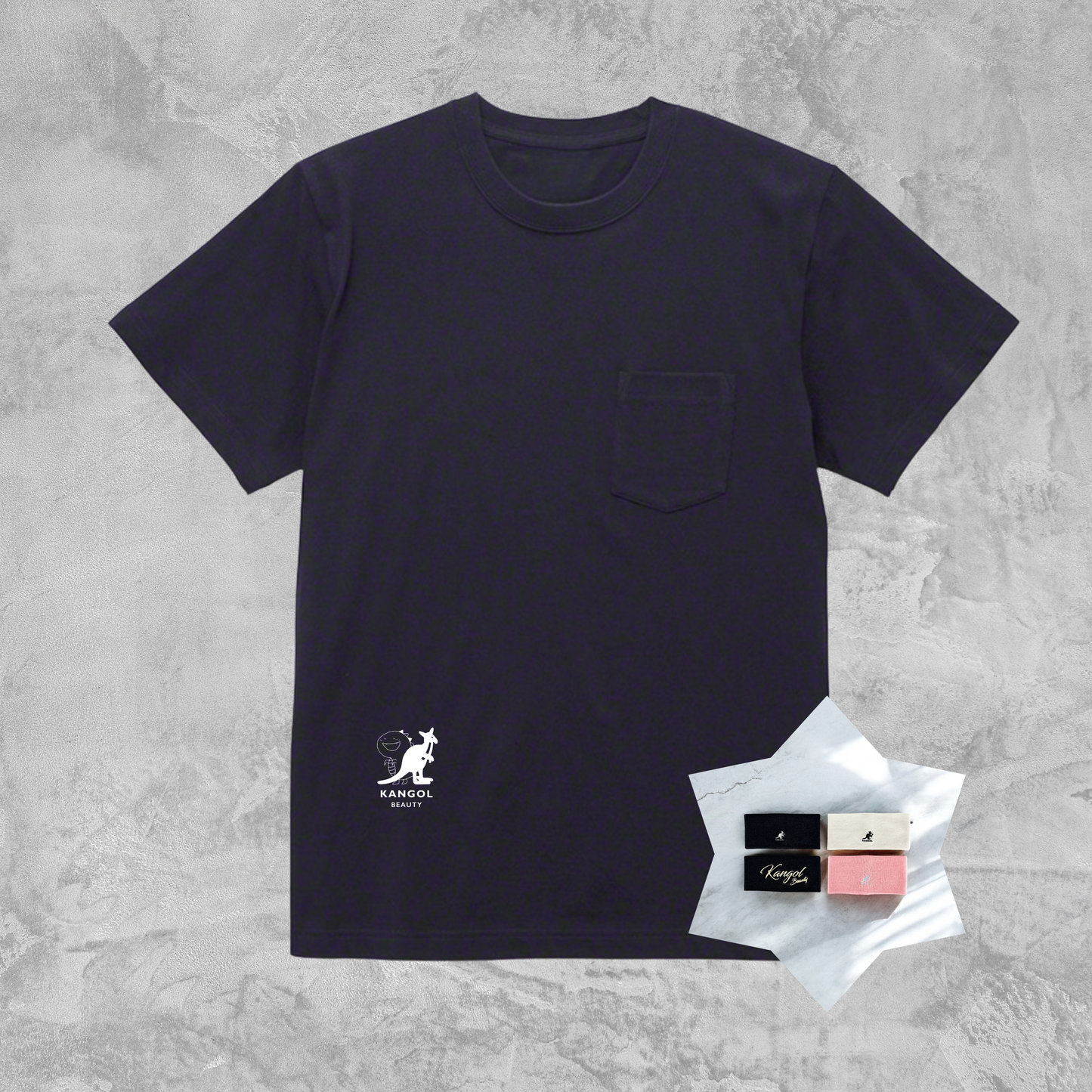 世界のモネ×KB ポケット付きTシャツ+ヘアバンドセット
