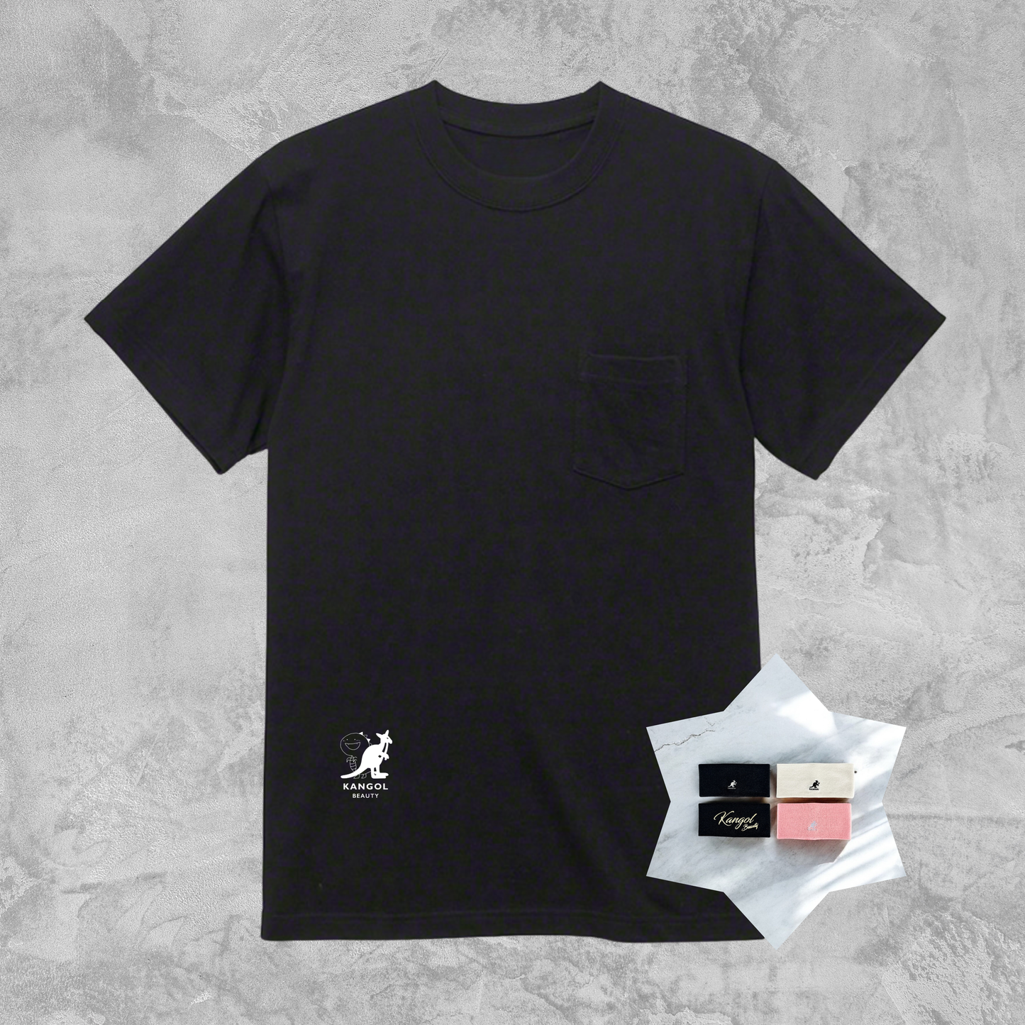 世界のモネ×KB ポケット付きTシャツ+ヘアバンドセット