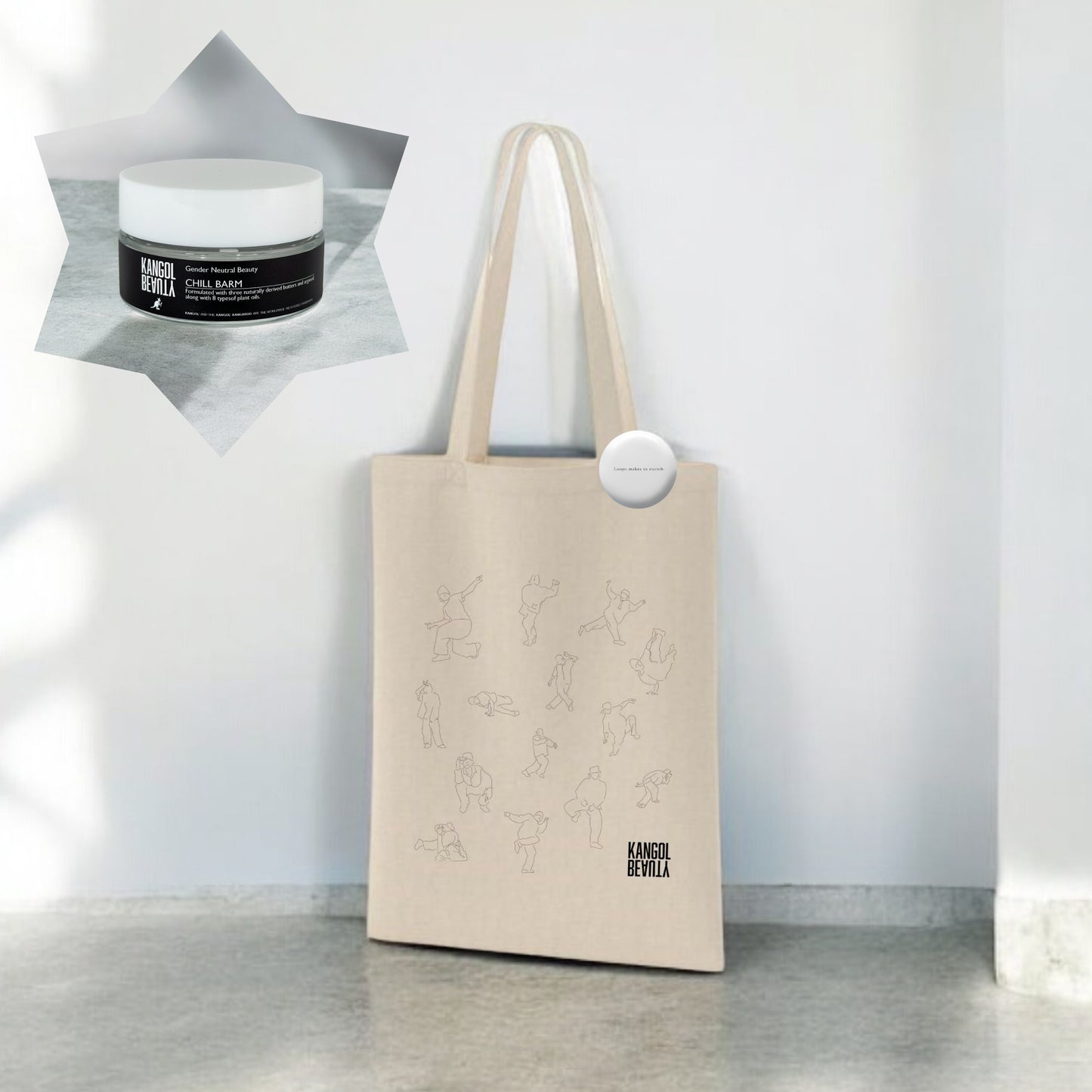 SEIYA x KB コラボトートバック+缶バッチ+バームセット