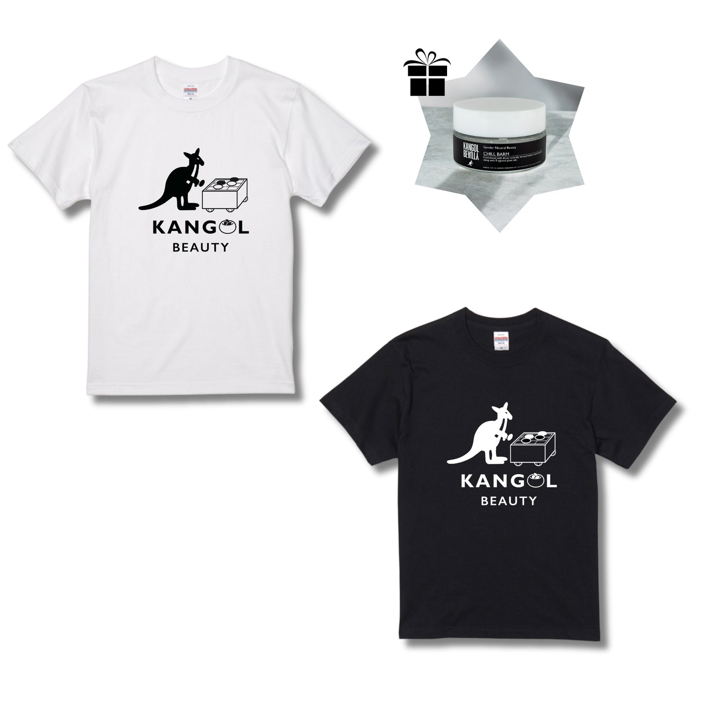 安田明夏 × KANGOL BEAUTYコラボ/Tシャツ+ヘアバームセット