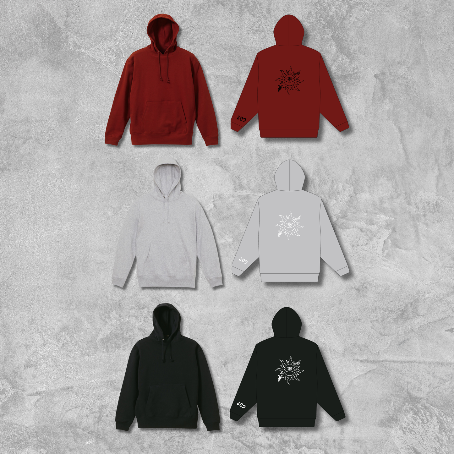 三白 × KB パーカー