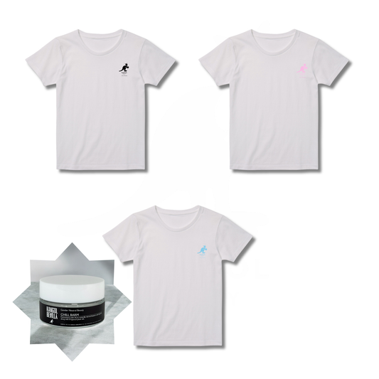 【限定応援ステッカー付き】吉川太郎 × KB Tシャツ(レディスサイズ )＋チルバームセット
