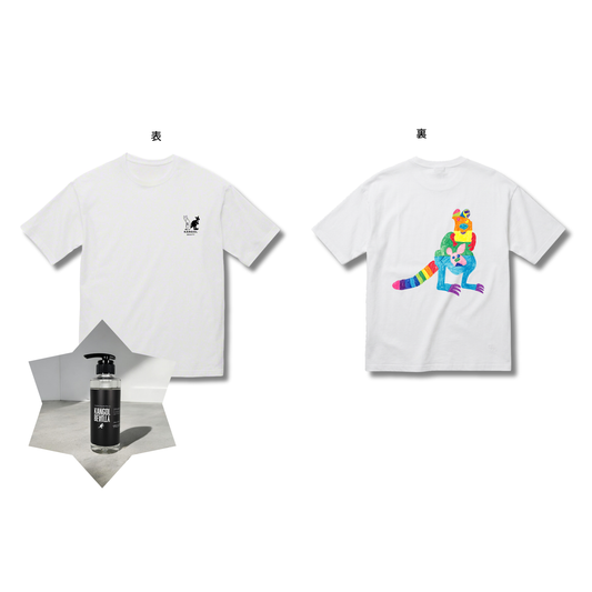 ぽるぽるふぁみりー × KBコラボ /ビッグシルエットTシャツ+シャンプーボトルセット