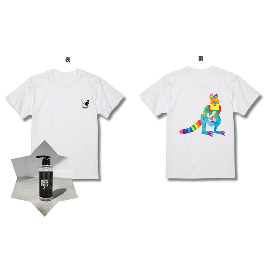 ぽるぽるふぁみりー × KBコラボ /キッズTシャツ+シャンプーボトルセット