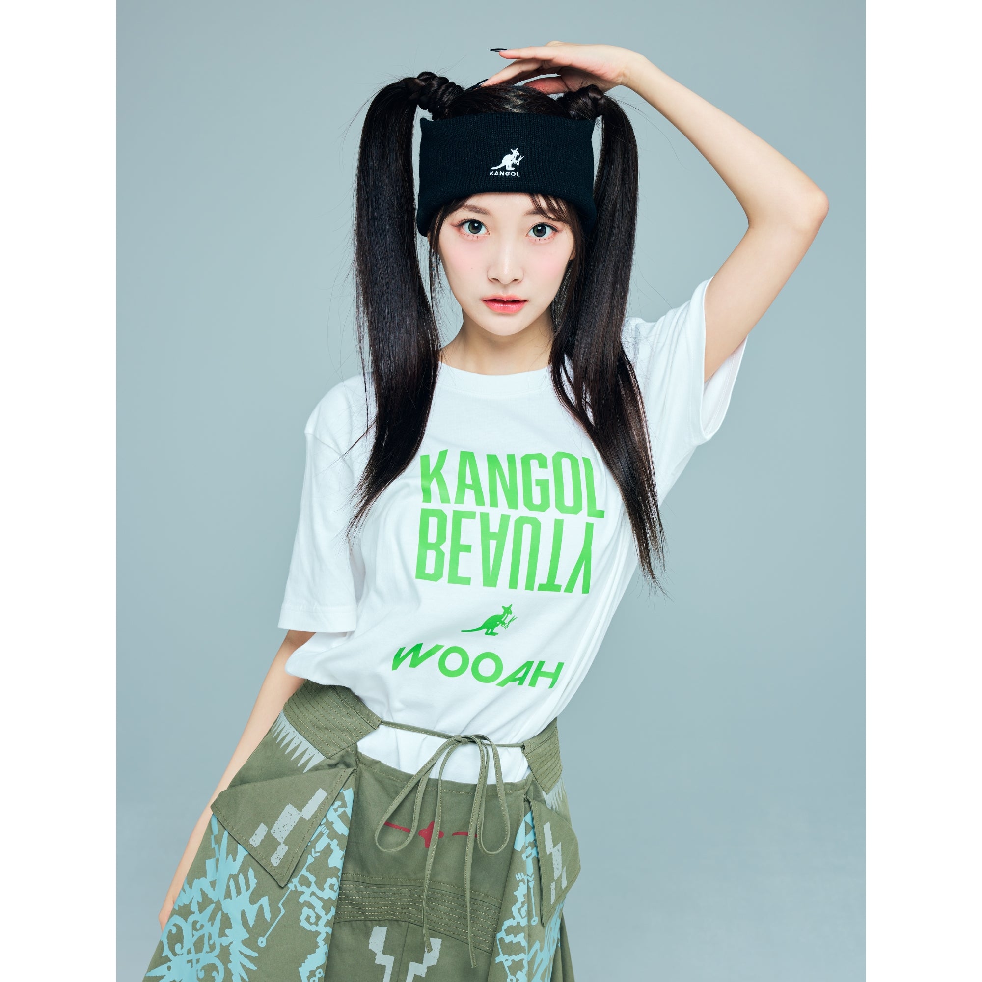 WOOAH x KANGOL BEAUTYコラボTシャツ/MINSEO(ミンソ)민서・Limited Edition - ホワイト / S