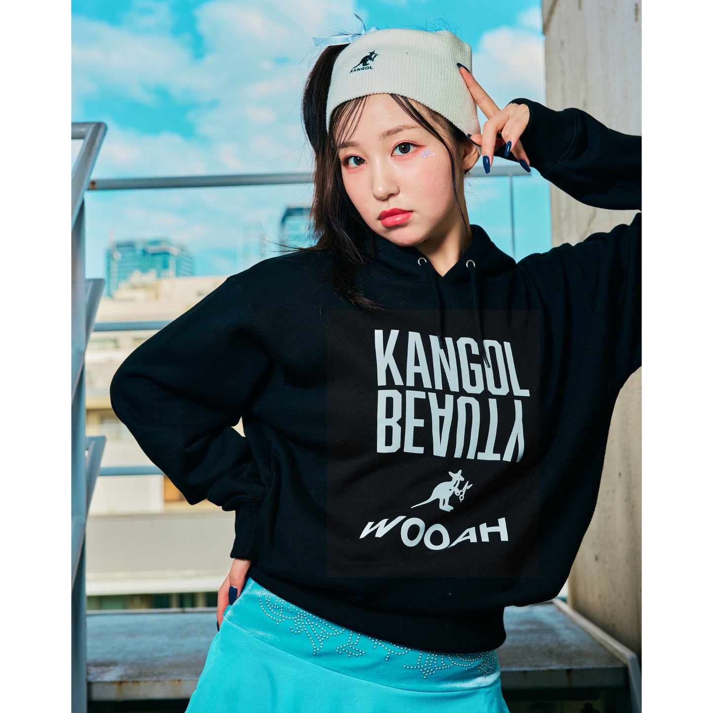 WOOAH x KANGOL BEAUTYコラボパーカー/SORA(ソラ)소라・Limited Edition