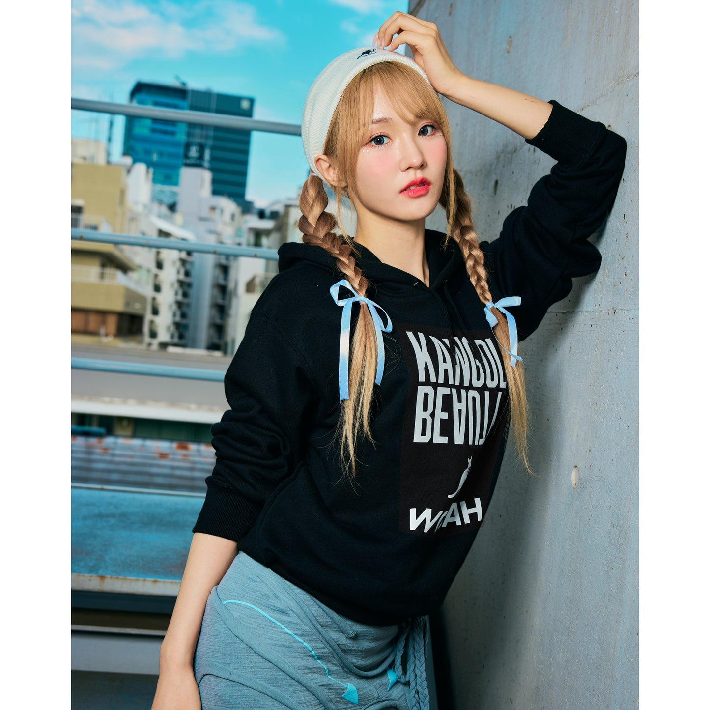 WOOAH x KANGOL BEAUTYコラボパーカー/NANA(ナナ)나나・Limited Edition