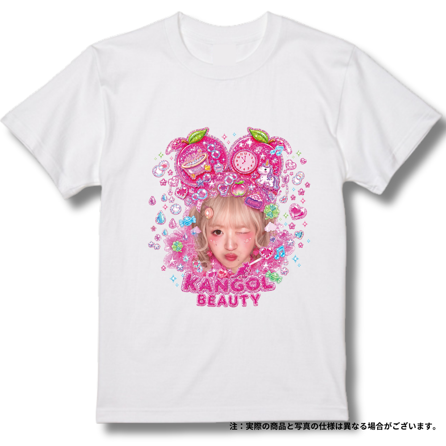 まるもももか🍑🐷 × KBコラボ/Tシャツ（オリジナルステッカー付き）