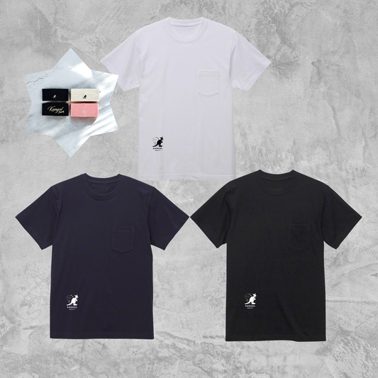 世界のモネ×KB ポケット付きTシャツ＋ヘアバンドセット