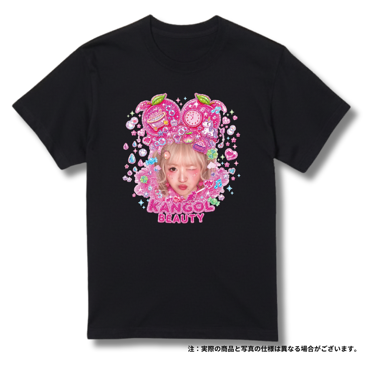まるもももか🍑🐷 × KBコラボ/Tシャツ（オリジナルステッカー付き）