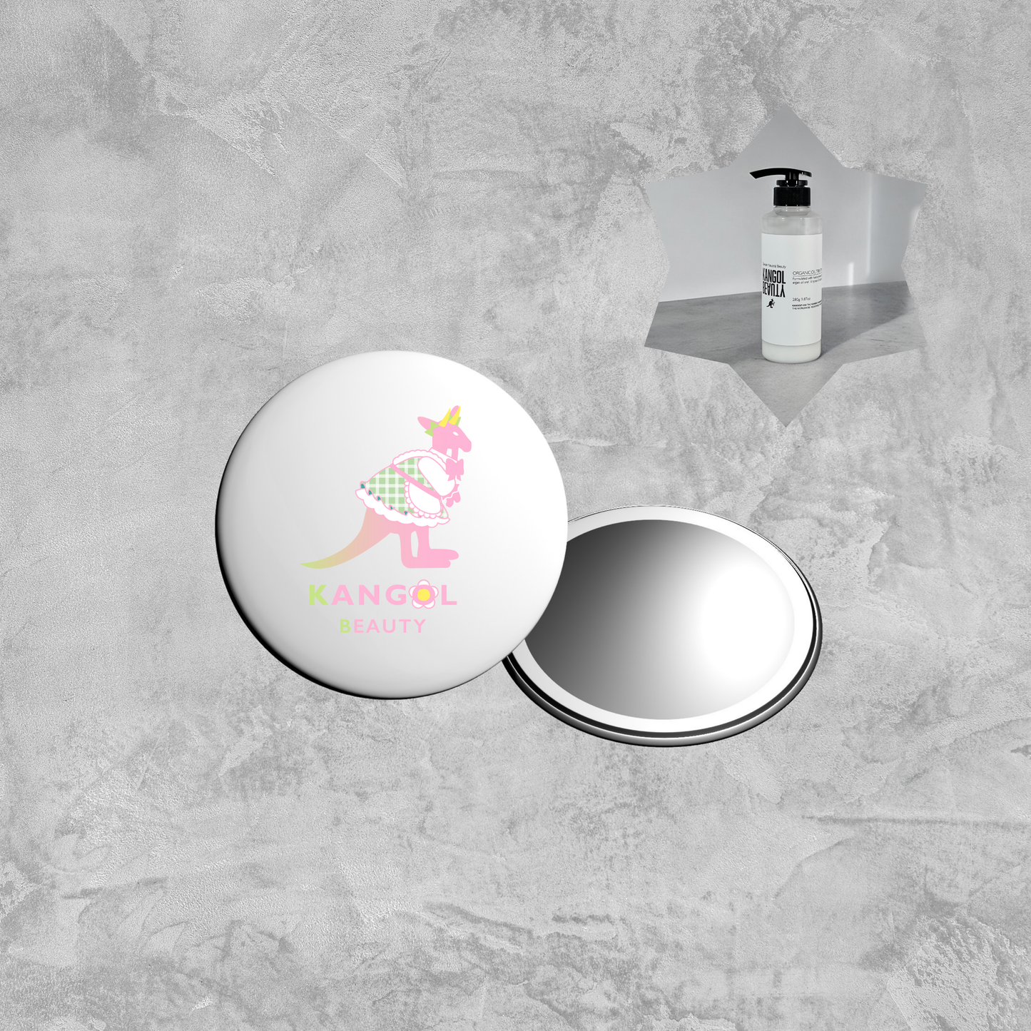 三枝りん × KB 缶ミラー+トリートメントボトルセット