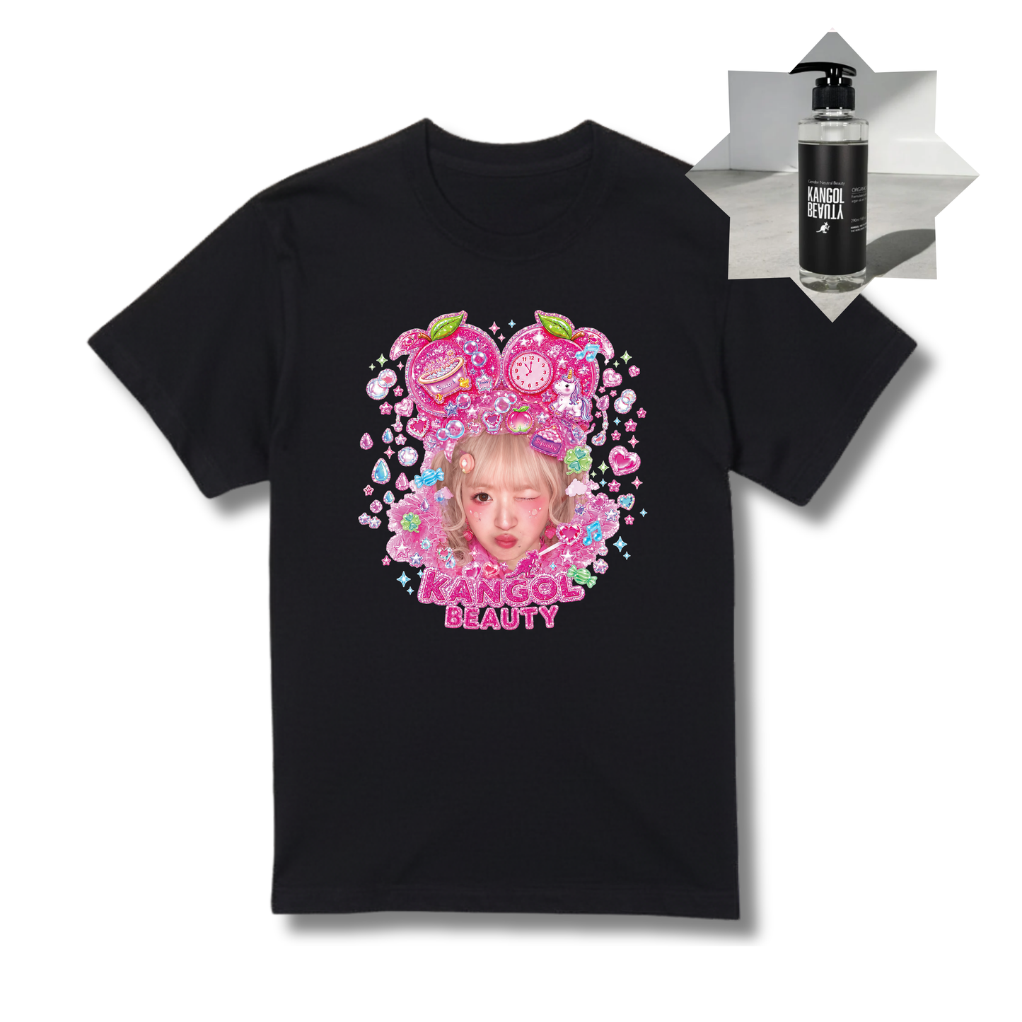 まるもももか🍑🐷 × KBコラボ/Tシャツ　【お渡し会対象商品】 ＋シャンプーセット