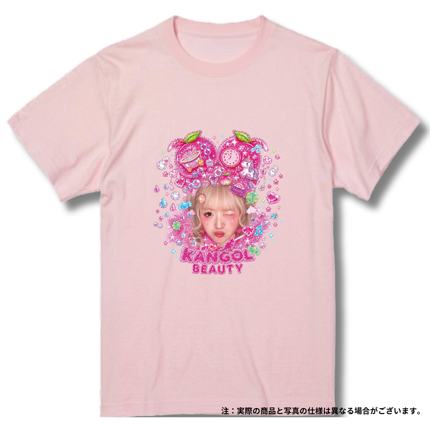 まるもももか🍑🐷 × KBコラボ/Tシャツ（オリジナルステッカー付き）