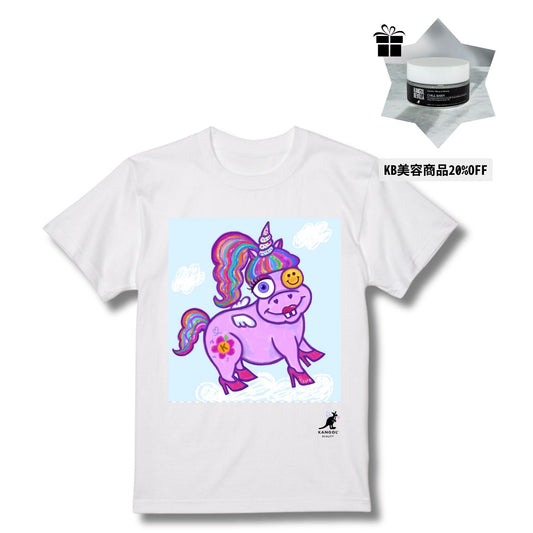 カホコ × KBコラボ/TシャツコラボTシャツ（ハイヒール）+ヘアバームセット