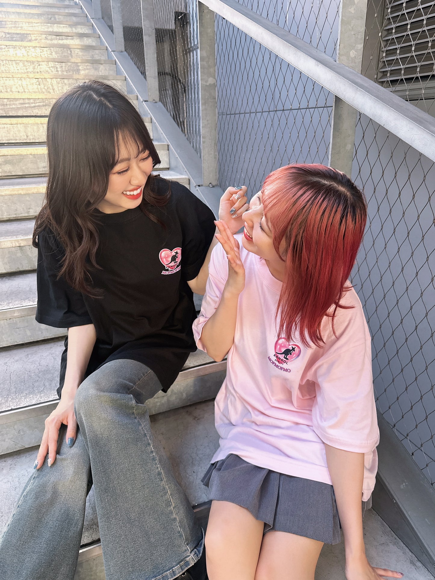 モフモフモー × KBコラボ/Tシャツ　ちゅるちゅるのハート♡キーホルダー(非売品)付き！