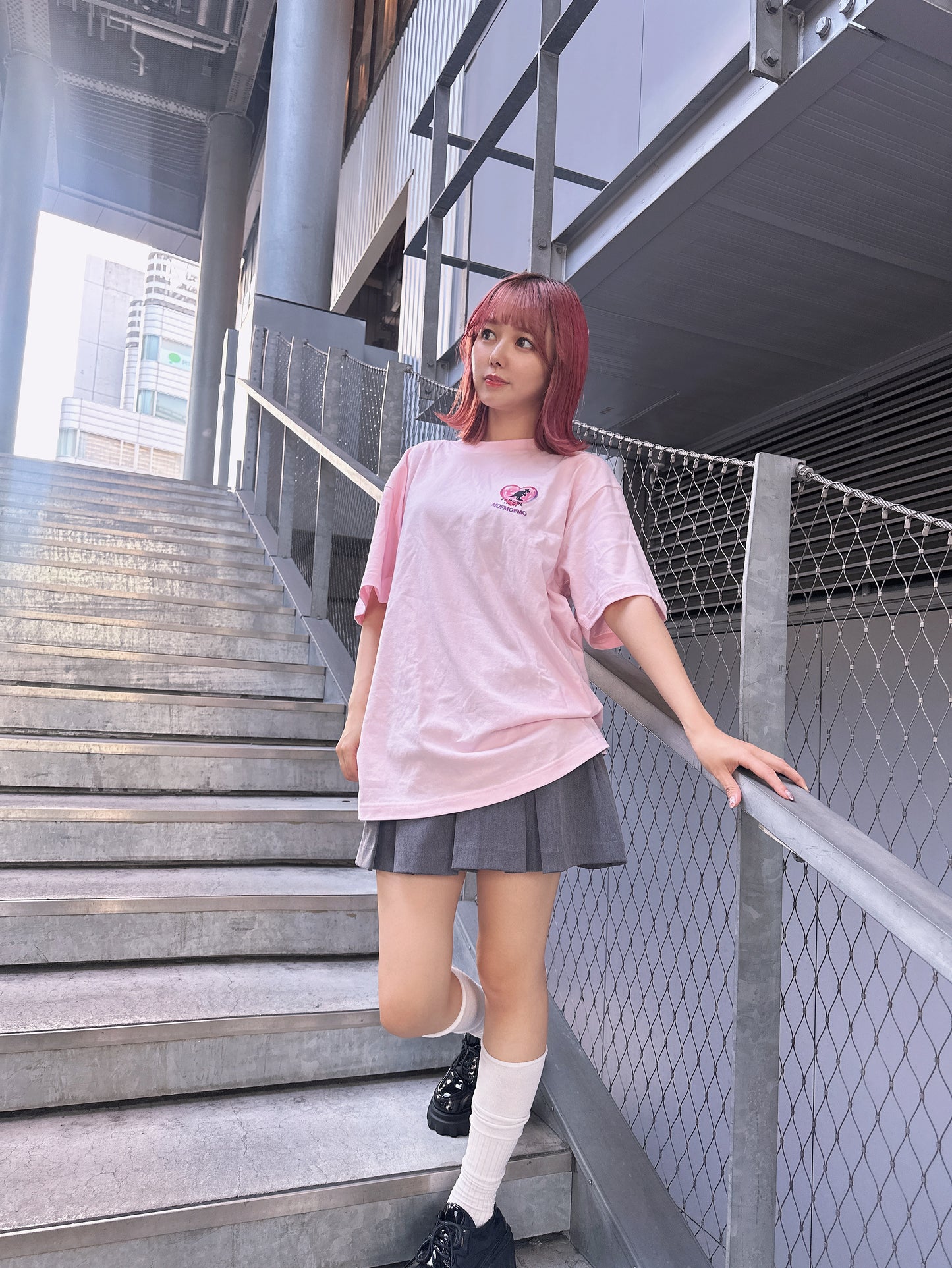 モフモフモー × KBコラボ/Tシャツ　ちゅるちゅるのハート♡キーホルダー(非売品)付き！