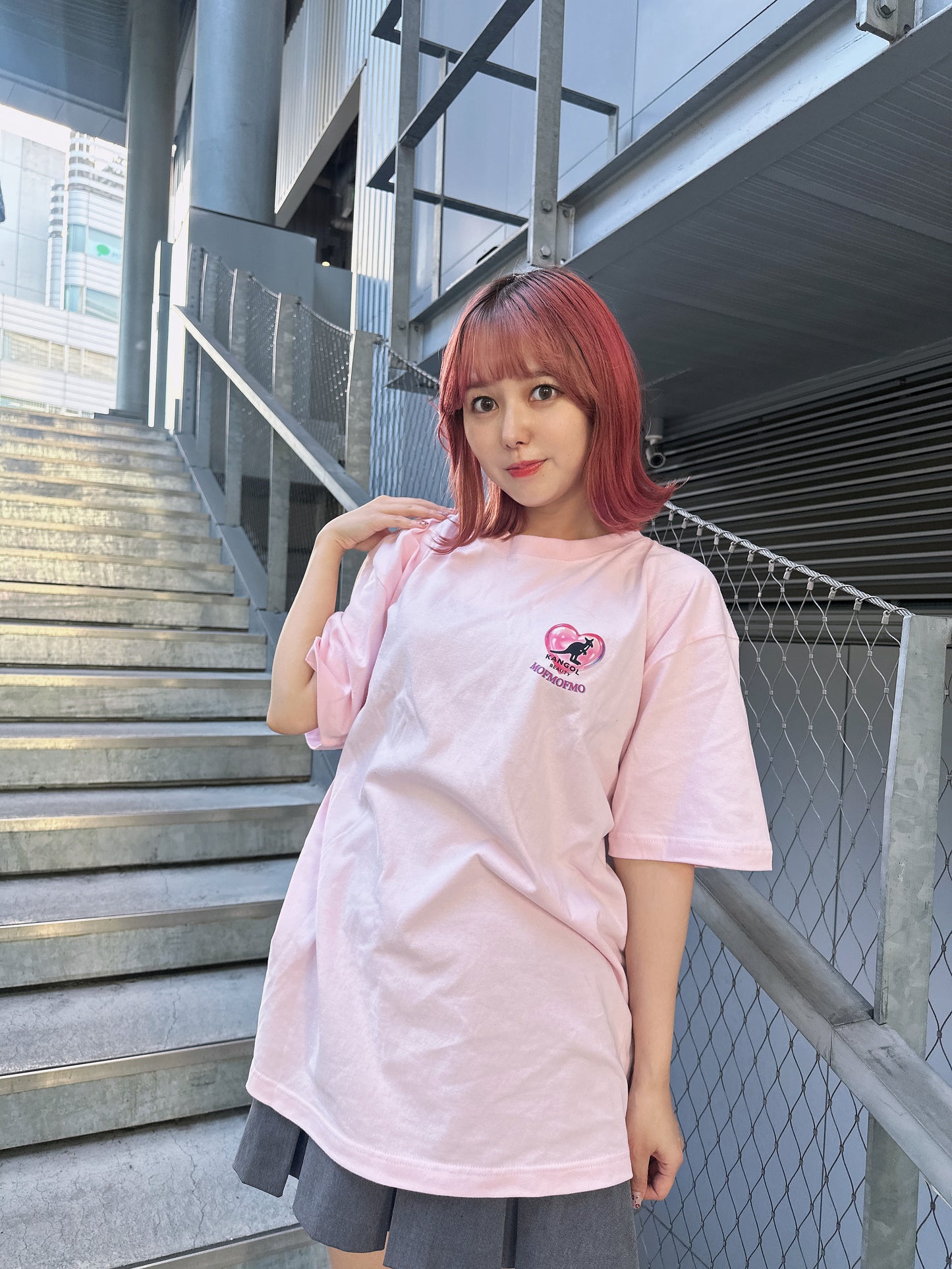 モフモフモー × KBコラボ/Tシャツ　ちゅるちゅるのハート♡キーホルダー(非売品)付き！