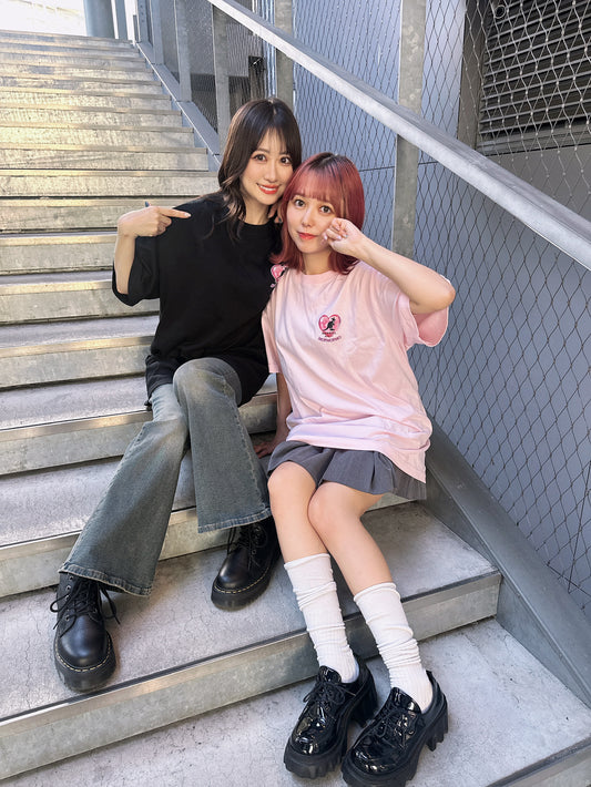 モフモフモー × KBコラボ/Tシャツ　ちゅるちゅるのハート♡キーホルダー(非売品)付き！